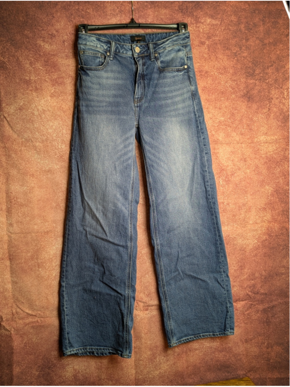 Women's Quince Relaxed Straight Leg, BELLA, Jeans Size 27 Atlantic Blue